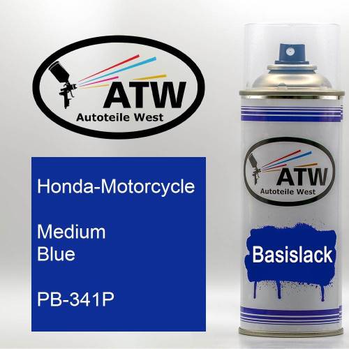 Honda-Motorcycle, Medium Blue, PB-341P: 400ml Sprühdose, von ATW Autoteile West.